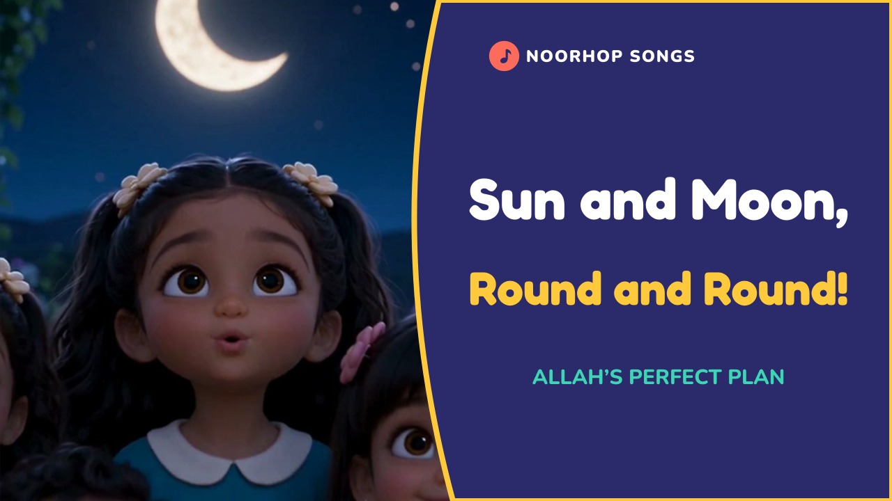 Sun and Moon, Round and Round – video for kids